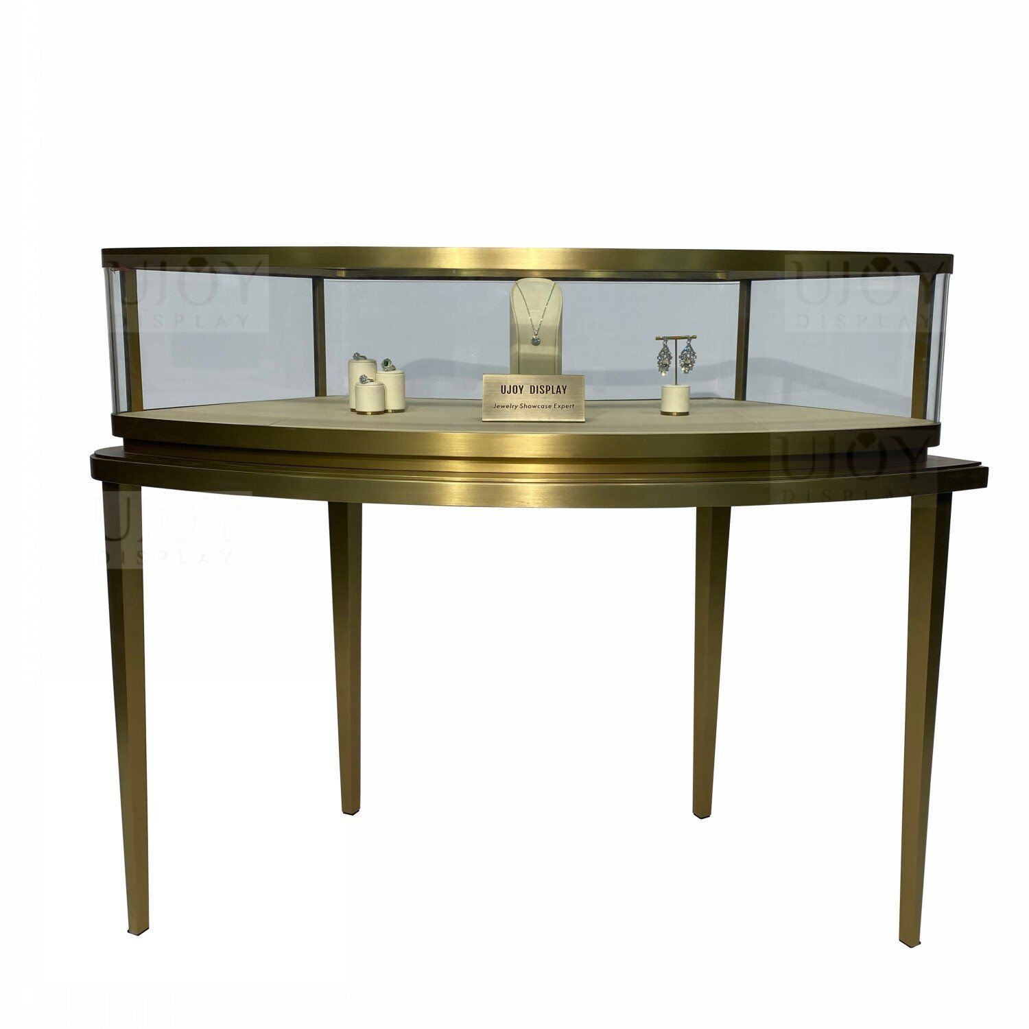 Curved Glass Jewelry Display Counter New Arrival UD014 (1) Curved Glass Jewelry Display Counter New Arrival UD014 (1)
