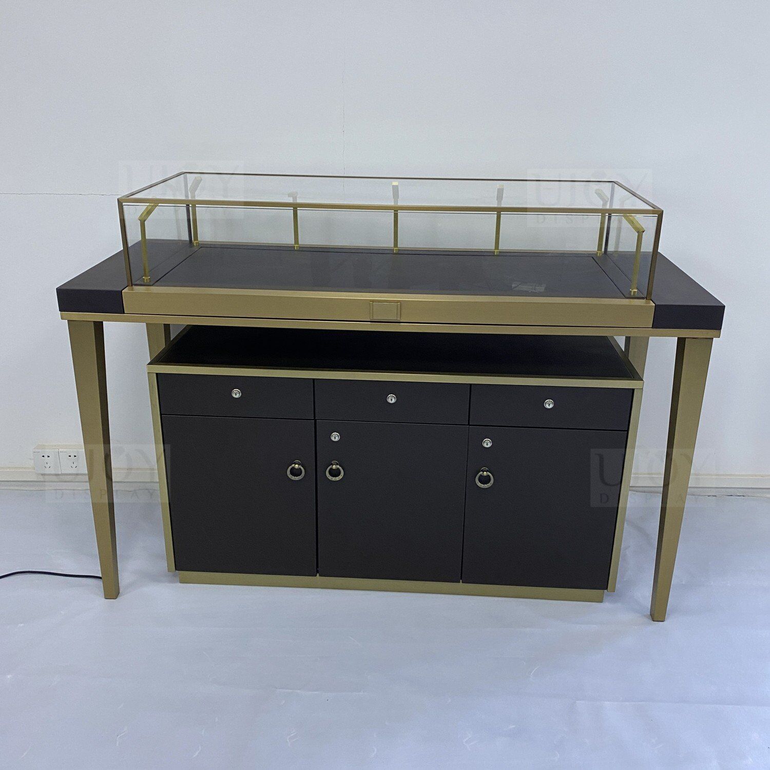 with storage cabinet__2023 New Jewelry Display Table with Glass and Light UD017 (9) with storage cabinet__2023 New Jewelry Display Table with Glass and Light UD017 (9)
