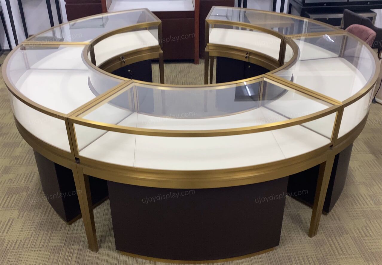 Round jewelry kiosk in mall from kiosk manufacturer from ujoydisplay (10) Round jewelry kiosk in mall from kiosk manufacturer from ujoydisplay (10)